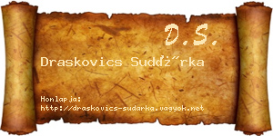 Draskovics Sudárka névjegykártya